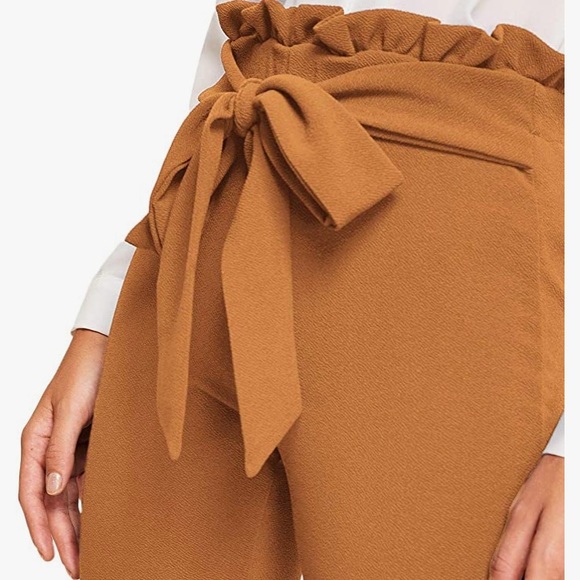 Paper bag pants high waist skinny - Picture 2 of 7